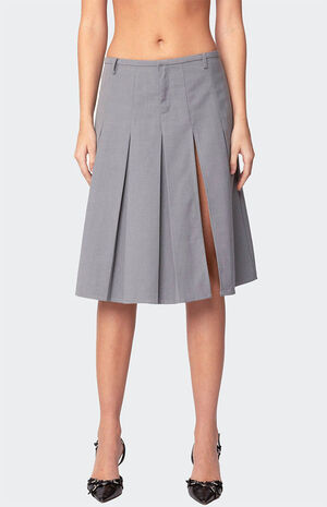 Ethel Side Slit Pleated Mini Skirt image number 2