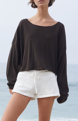 Brown Cameron Cropped Sweater image number 1