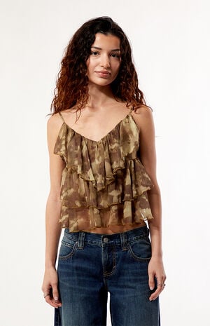 Marisol Ruffle Tiered Tank Top image number 2