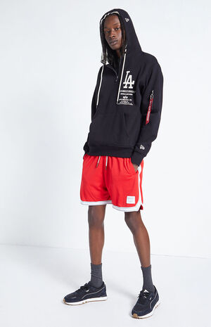 LA Dodgers x Alpha Industries Quarter-Zip Hoodie image number 4