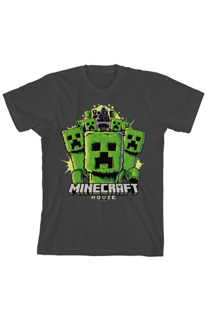 KIds Minecraft Creepers Rails T-Shirt image number 1