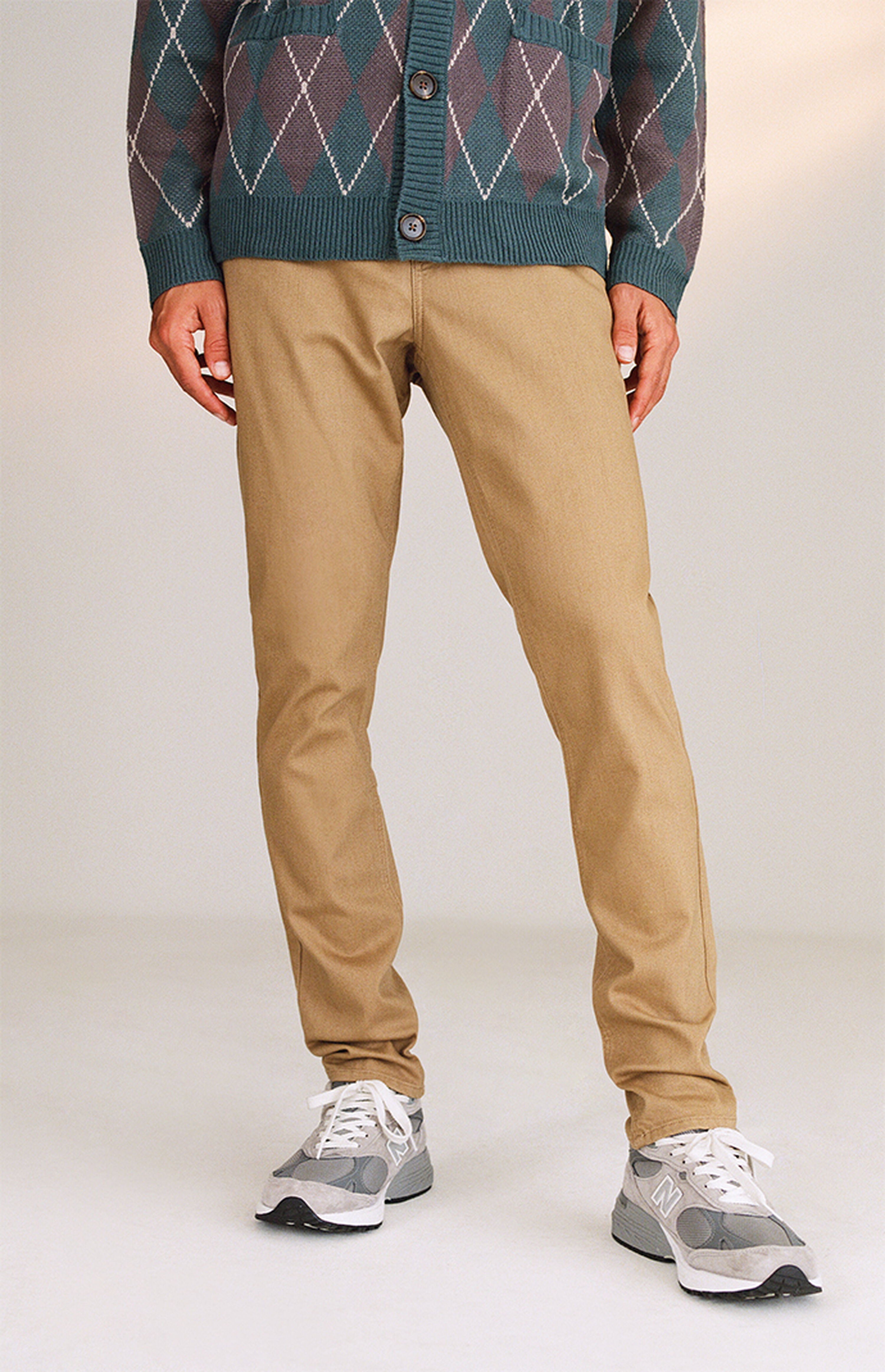 Khaki PU Coated Skinny Jeans - Rachell