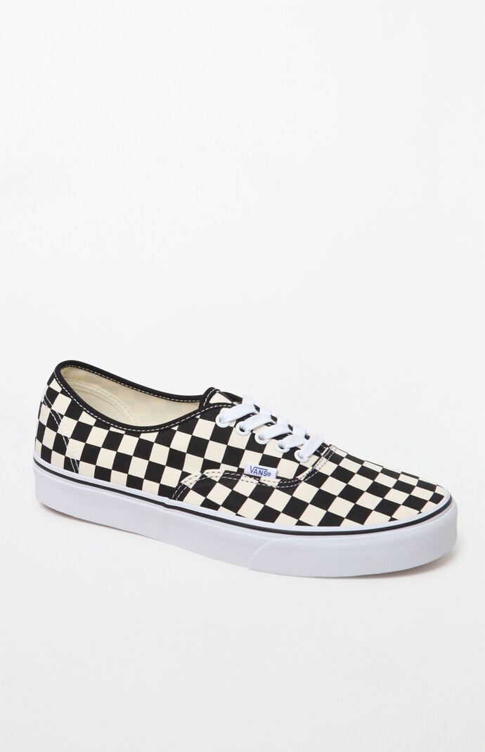 checkered vans with laces