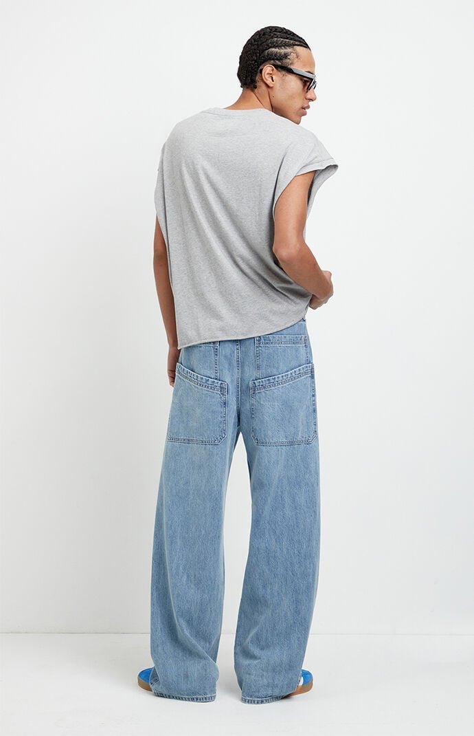 Pacsun Blake Extreme Baggy Jeans Double Pocket Light Blue