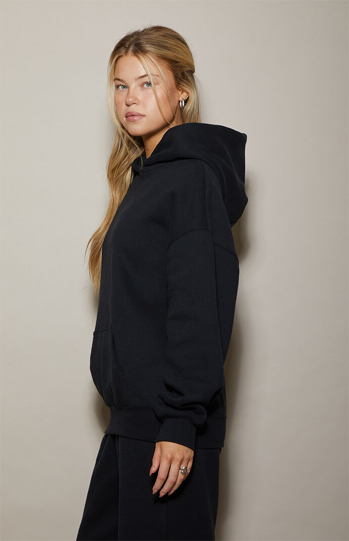 Pacsun Black Ultra Soft Fleece Core Vintage Wash Pullover Hoodie