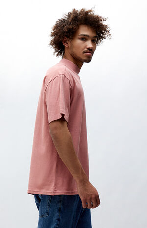 Pink Beck Mock Neck T-Shirt image number 3