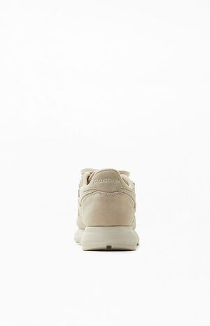 Women's Beige Classic Leather & Suede Sneakers image number 3