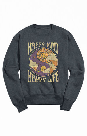 Heather Grey Yin Yang Crew Neck Sweatshirt image number 1