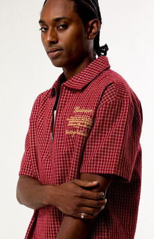by Pacsun Stamp Logo Woven Shirt image number 4