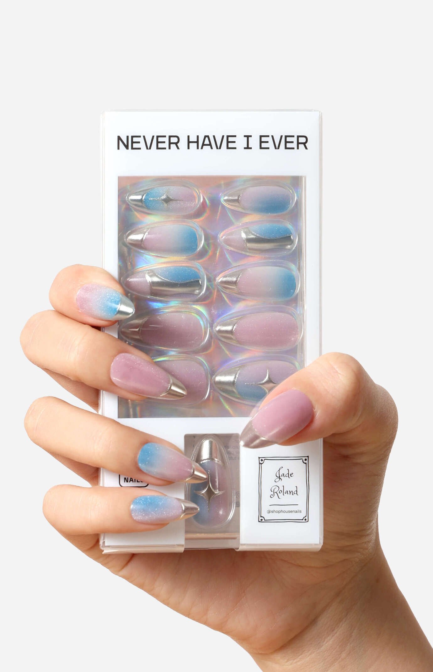 NEVER HAVE I EVER Titanium Jelly Press-On Nails