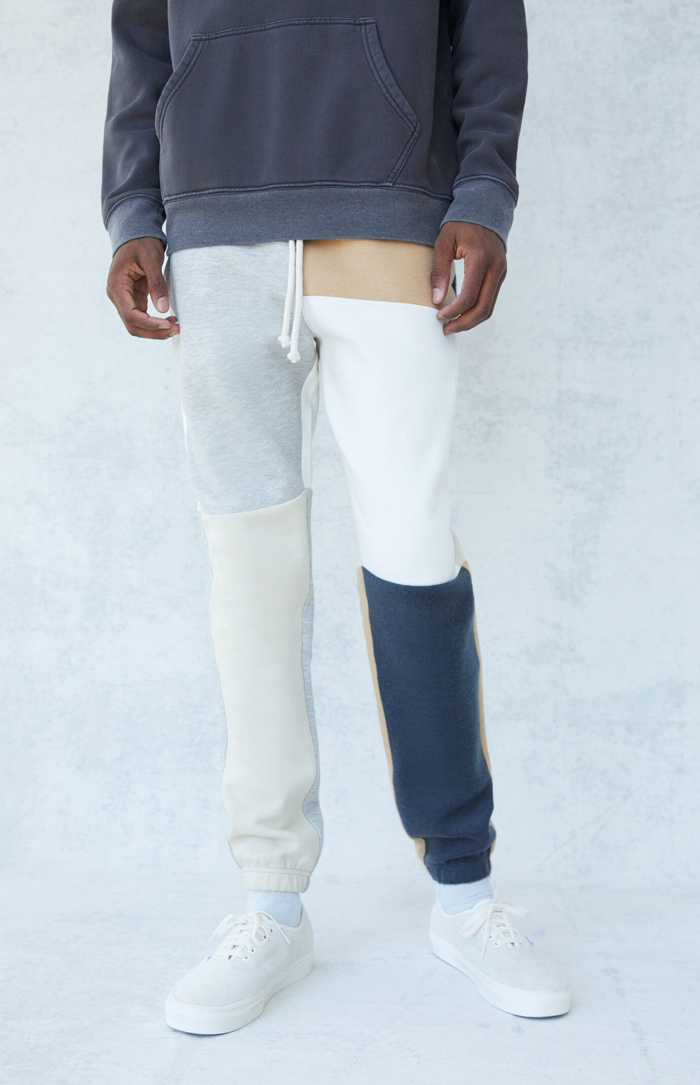 Patch work sweatpants deals