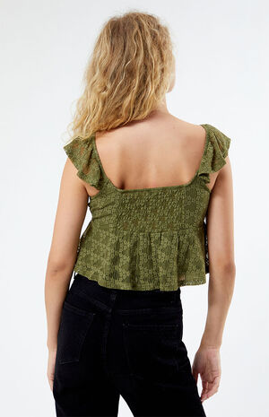 Keyhole Lace Babydoll Top image number 4