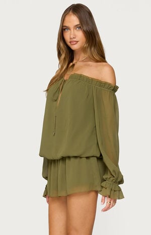 Delphine Off Shoulder Chiffon Romper image number 2
