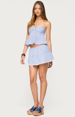 Dora Strapless Eyelet Babydoll Top image number 4