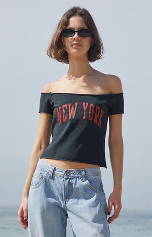 Black Bonnie New York Off-The-Shoulder Top image number 1