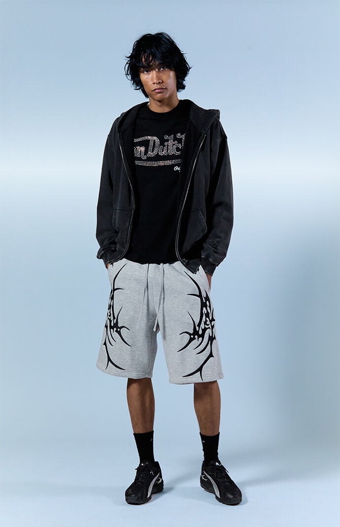 Pacsun Warping Time Fleece Sweat Shorts