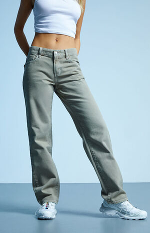 Sage High Waisted Boyfriend Jeans image number 2