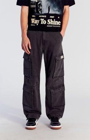 Black Baggy Cargo Jeans