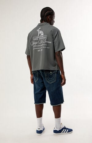 Vinny Big T Flap Baggy Jean Shorts image number 2