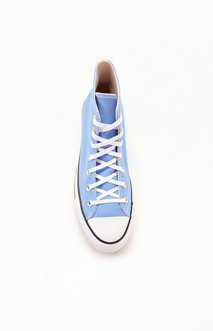 Converse Chuck Taylor All Star Lift Hi Platform Sneakers With Heart  Embroidery in Blue