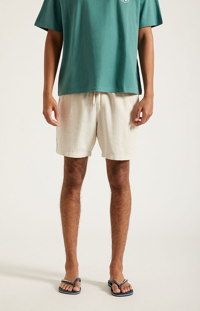 Pacsun Cream Linen Shorts