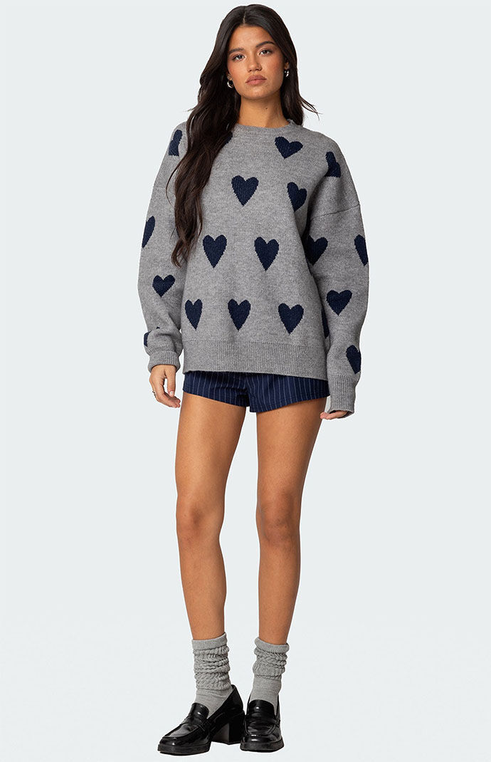Edikted Big Heart Oversized Sweater