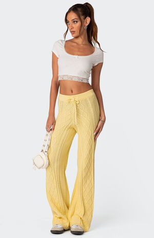 Kasey Cable Knit Pants image number 5