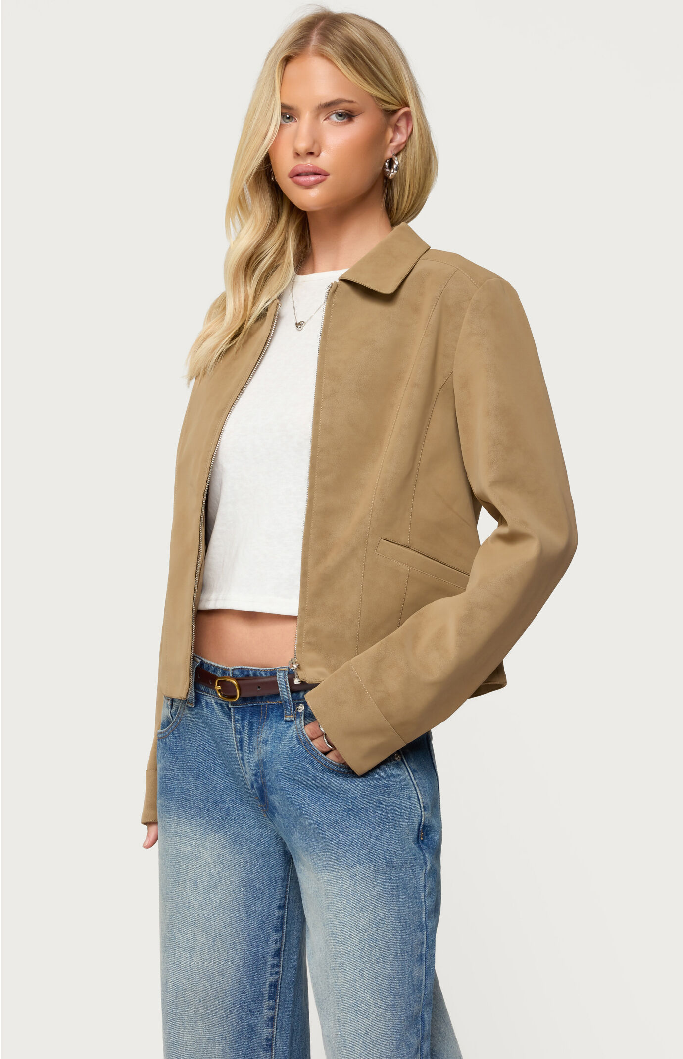 Edikted Cozette Faux Leather Jacket