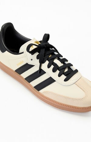 Women's Black & Cream Samba OG Sneakers image number 6