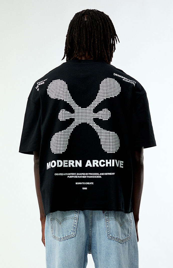 Pacsun Black Modern Archive Cropped Boxy T-Shirt | Pacsun