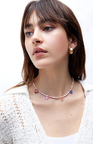 Beaded Heart Necklace image number 1