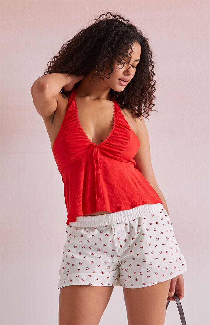 bibiy CHARLIE BOXER SHORTS ショートパンツ Beverly and Beck Cherry Boxer Shorts | PacSun