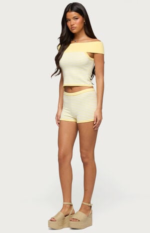 Camil Striped Knit Shorts image number 4