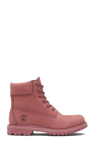Women's Red Premium 6inch Waterproof Lace-Up Boots image number 1