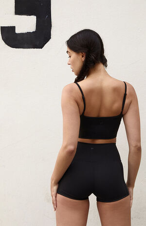 PAC WHISPER Active Black Seamed Biker Shorts image number 4