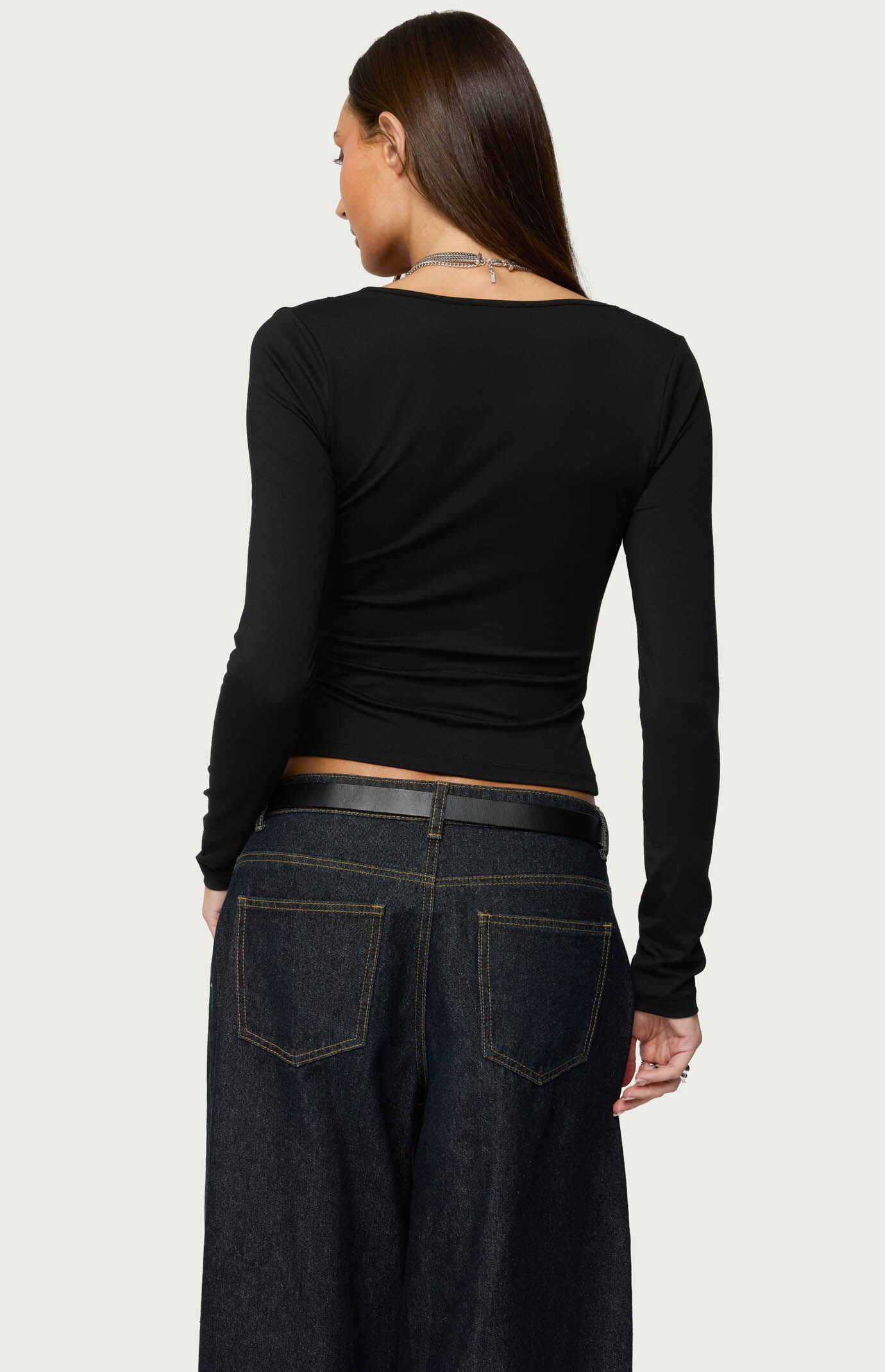 タグ付　melt the lady peephole layered tops MELT THE LADY peephole layered tops ブラック 【公式通販】