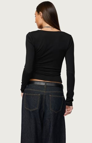 Zeya Lacey Keyhole Top image number 3