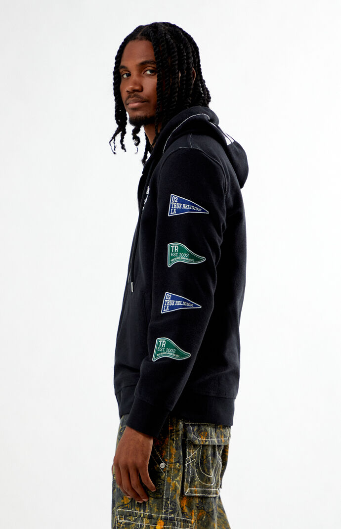 True Religion Reverse Terry Zip Up Hoodie | Pacsun
