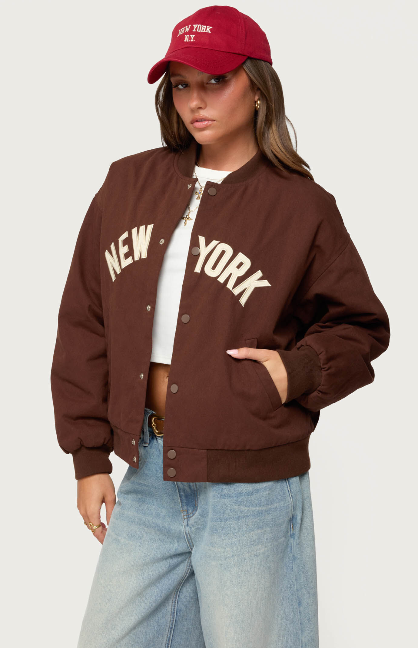 ジャケット・アウター FAITH CONNEXION OVERSIZED BOMBER JACKET ジャケット・アウター FAITH CONNEXION OVERSIZED BOMBER JACKET