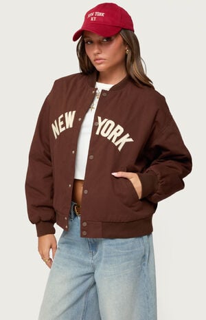 Big Apple Oversized Bomber Jacket image number 3