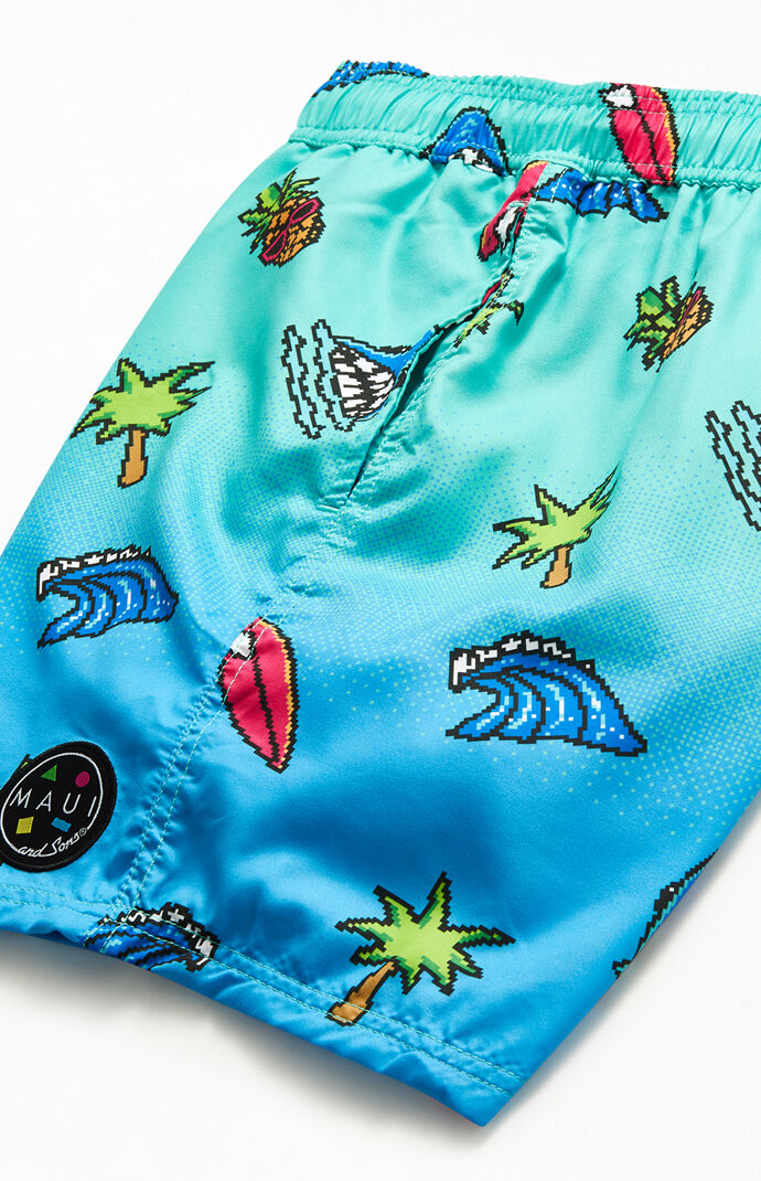 8 Bit 17" Swim Trunks