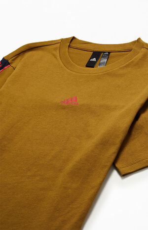 Brown Logo Stripe T-Shirt image number 2