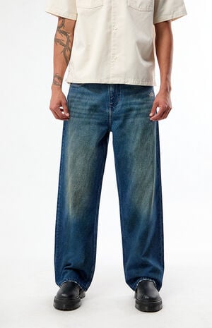 by Pacsun Dark Blue Claw Logo Baggy Jeans image number 2