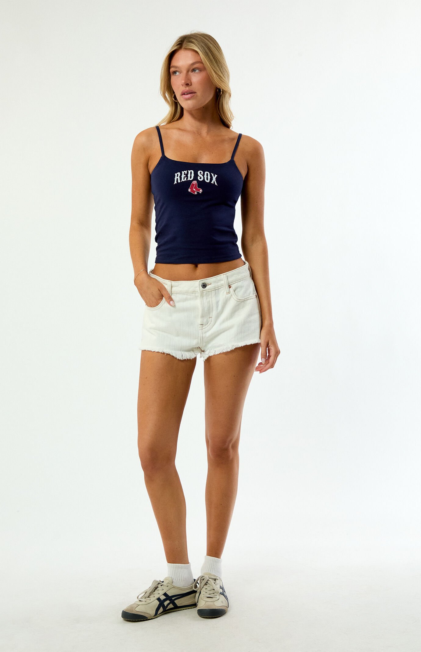 WILD COLLECTIVE x MLB Boston Red Sox Sculpted Tank Top