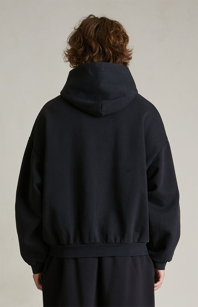 Fear of God Essentials Black Heavy Fleece Hoodie | PacSun