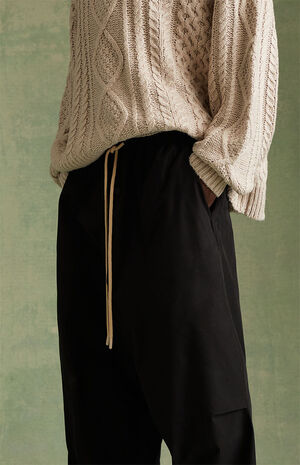 Jet Black Relaxed Trousers image number 3