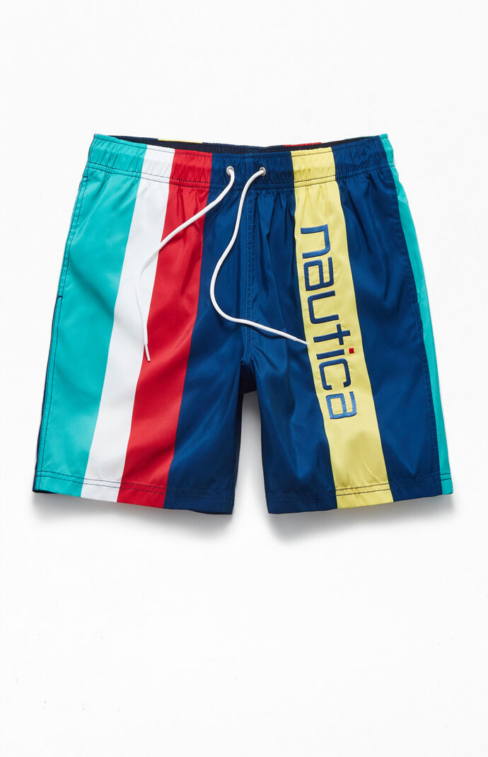 Striped 18" Swim Trunks