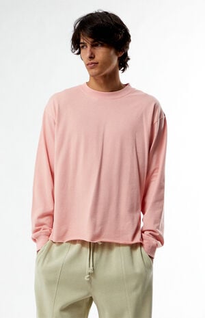 Pink Premium Cropped Long Sleeve T-Shirt