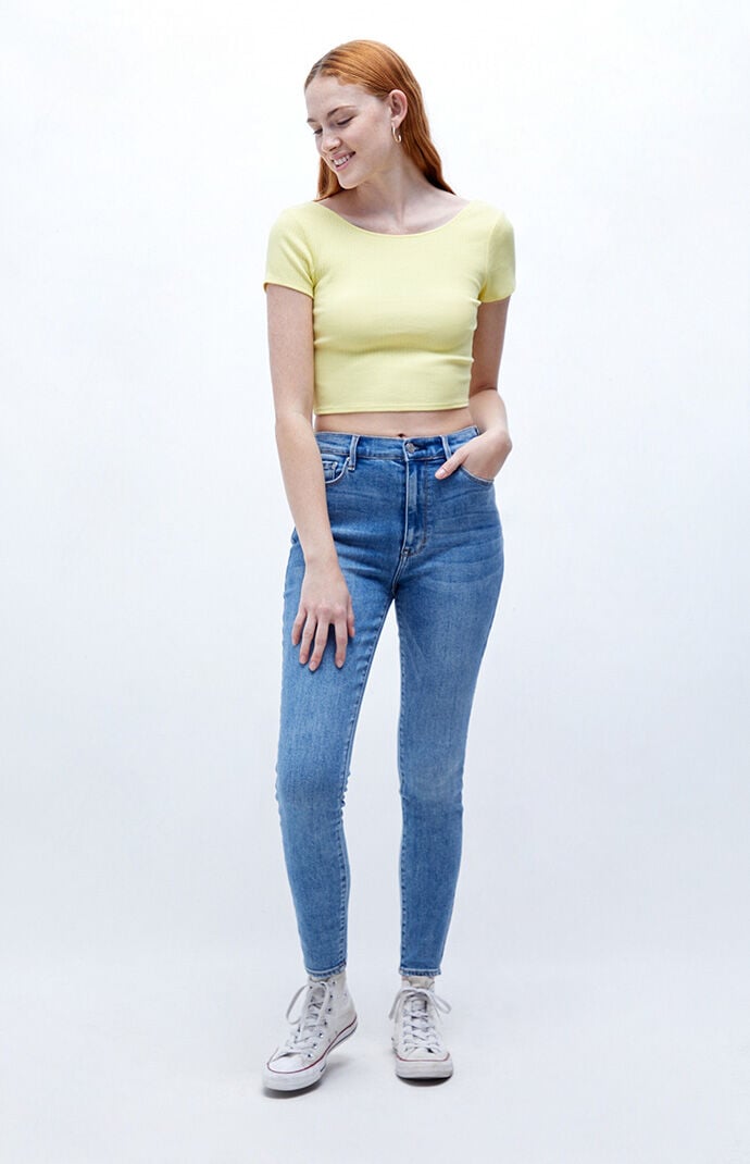 Perfect Blue Super High Waisted Jeggings
