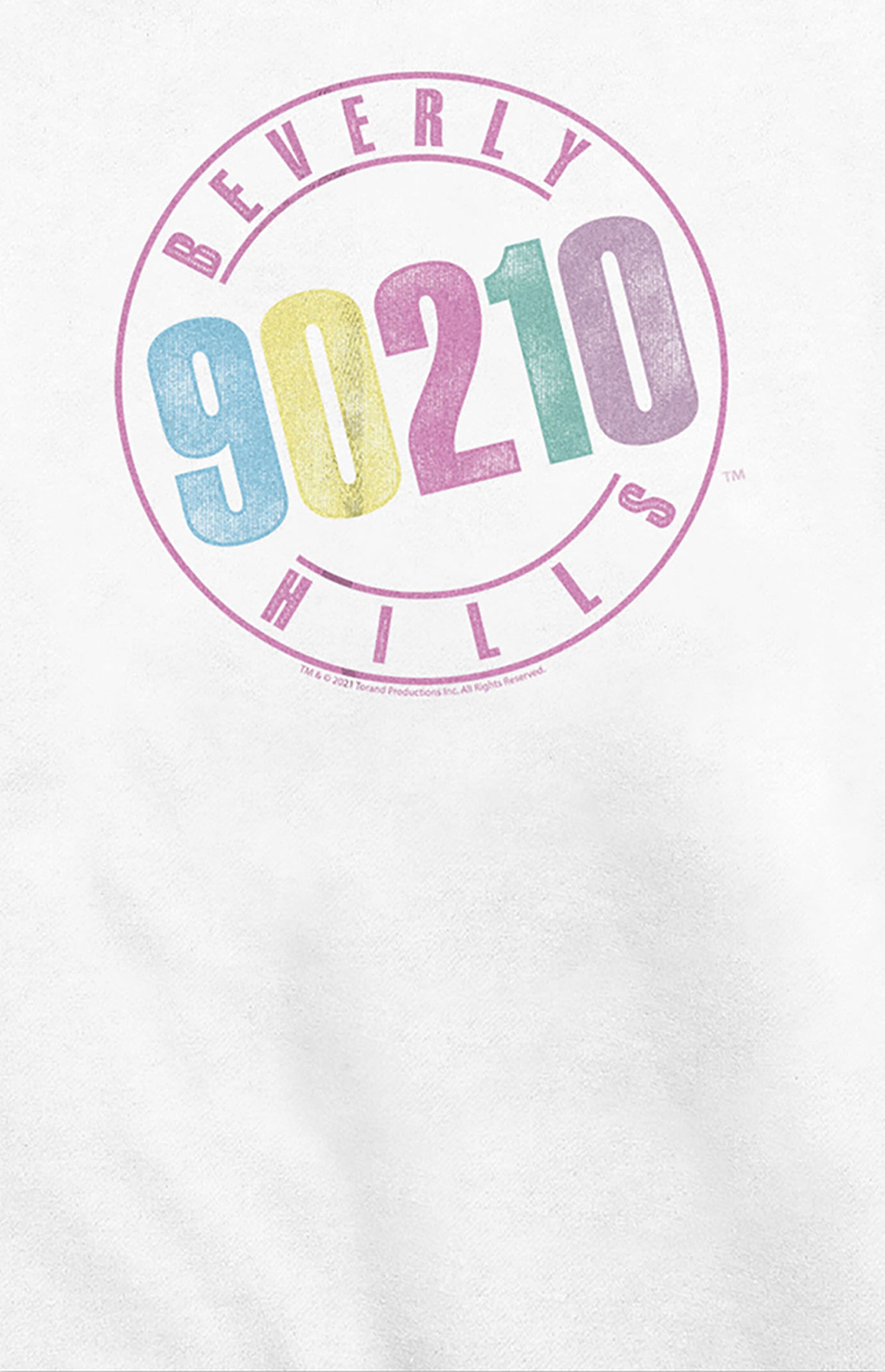 Sweatshirt 90210 Brandon & Kelly – Vêtement Officiel Série Beverly Hills 90210 – Coupe Classique, Col Tissé – Cadeau Fan Série Culte